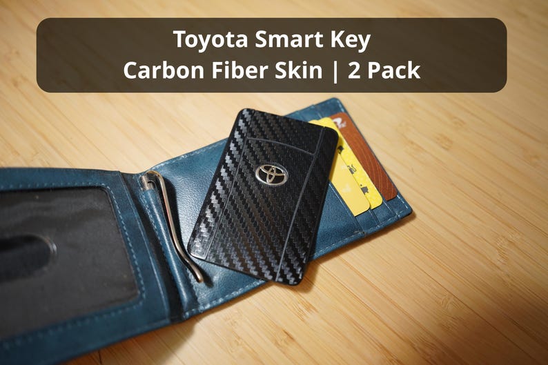 Carbon Fiber Toyota Smart Key Card Skin